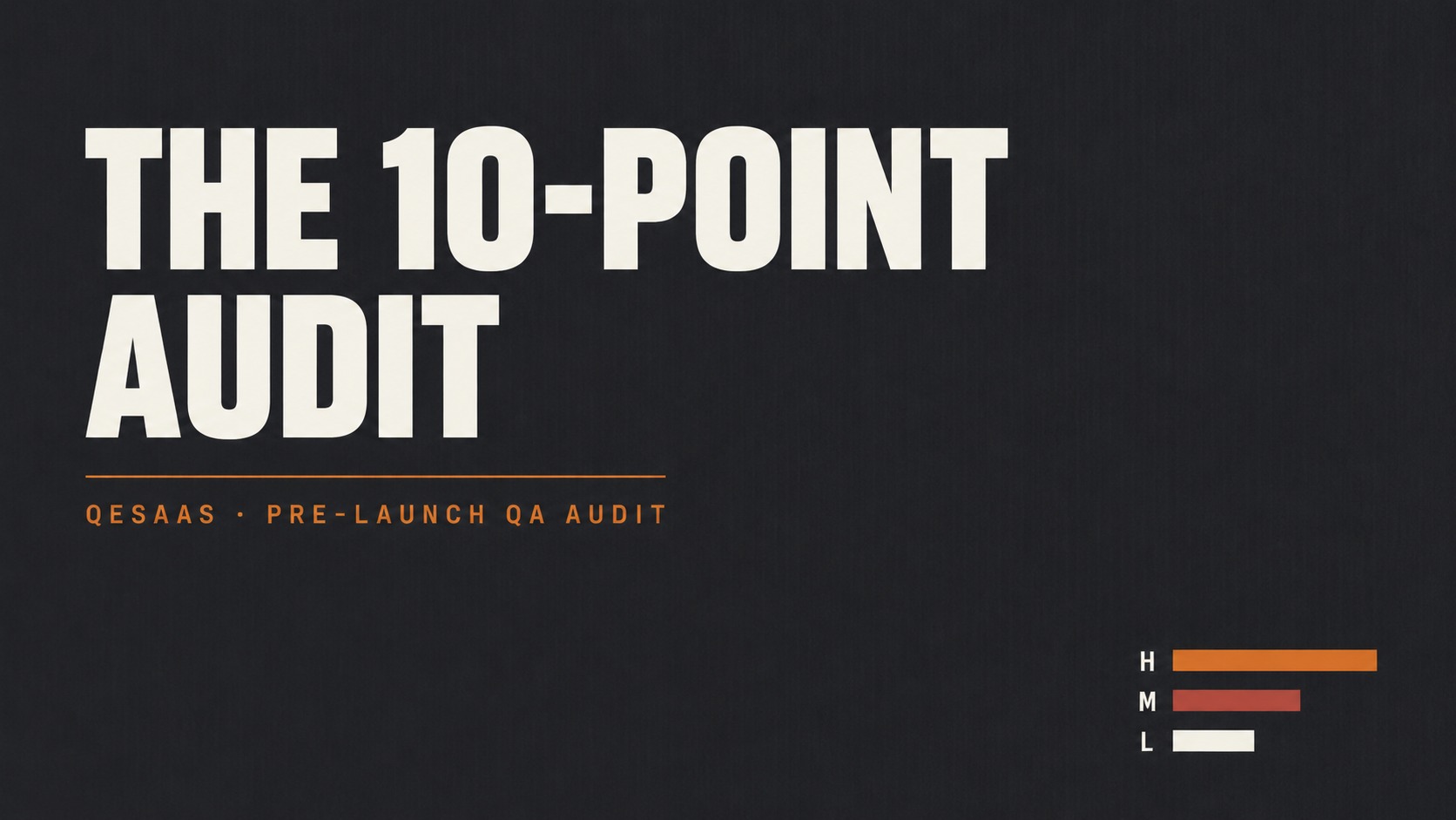 The 10-Point Audit That Catches What a Production Sample Hides